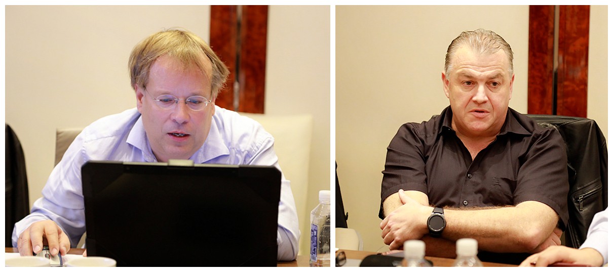 熊良虎赴京调查德国迪芬巴赫公司、ESATPOINT GLOBAL公司生态EVO厅板材设备工艺