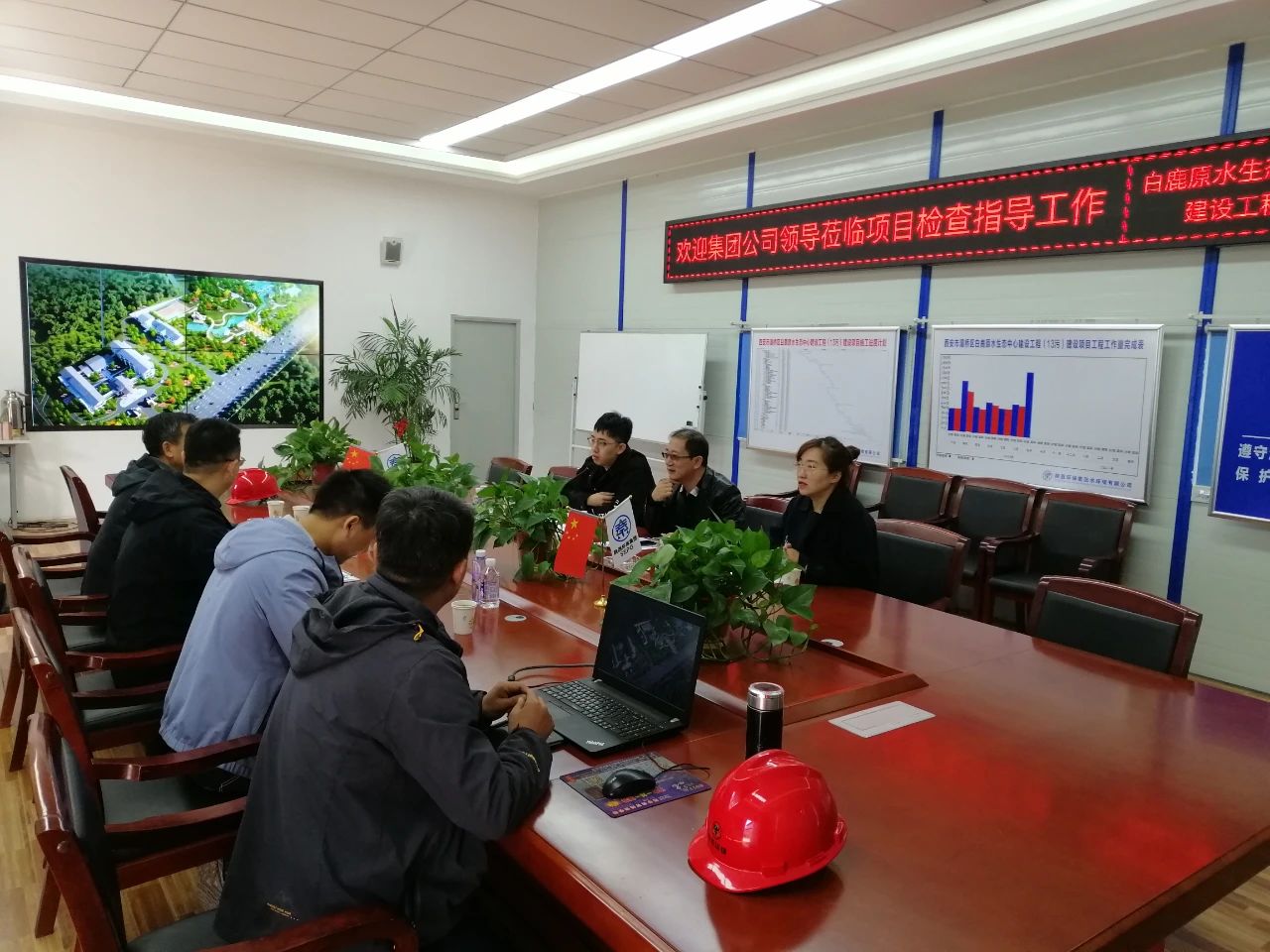 集团公司安全EVO厅查抄组赴水环境公司白鹿原项目进行安全查抄